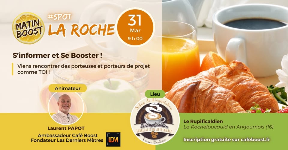 Café Boost La Roche - Mardi 31 mars à partir de 9 heures au Rupificaldien